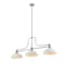 Z-Lite Melange 3 Light Chandelier, Brushed Nickel & Matte Opal 725-3BN-DMO14 - alternate 3